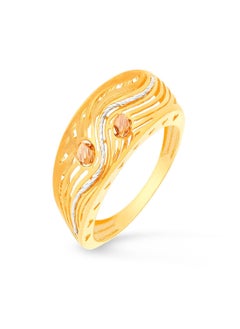 Malabar Gold and Diamonds 22 Carat 916 Purity Three Tone Gold Ring RG1186971T16 For Women  - Image 1