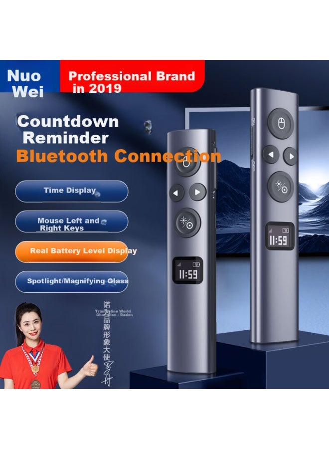 Norwii Bluetooth Laser Pointer Ppt Page Turner, Digital And Physical Dual Laser With Built-in 32gb Memory, Led Lcd Screen For Meetings, Seewo Whiteboard, Honghe Red Light N95s Ble Usb-a - Image 1