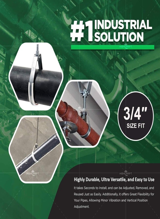Highcraft ITSO-HQ34-10 Swivel Loop Pipe Hanger, Pre-Galvanized Steel, 3/4 in., 10 PK - Image 4