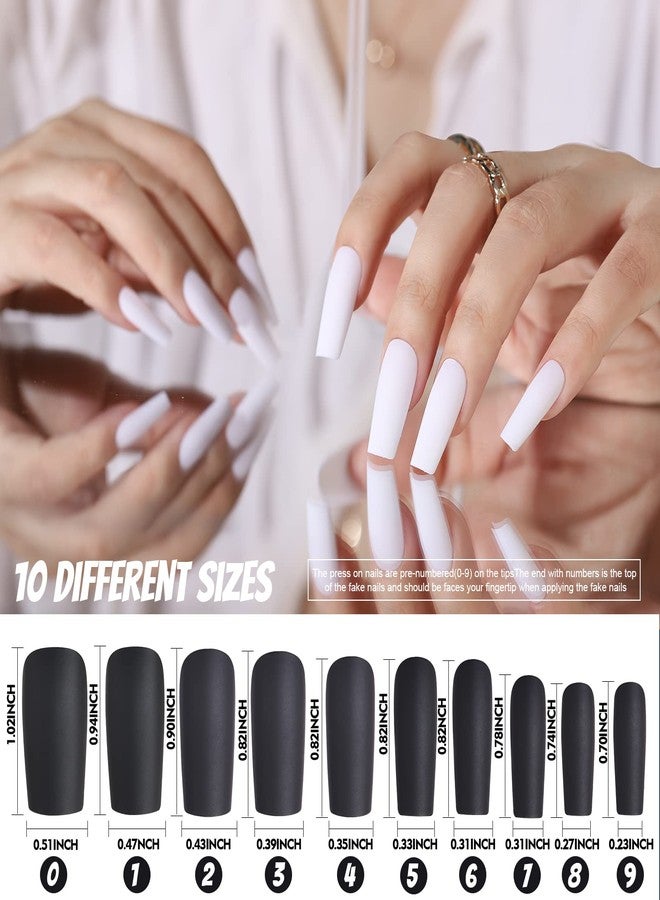 FANDAMEI Press on Nails Medium Square, 12 Packs 288PCS Acrylic Matte Square Fake Nails Full Cover Medium Length, Glue on Nails with 10g Nail Tips Glue, 12 Solid Color False Nails for Nail Art DIY - Image 2