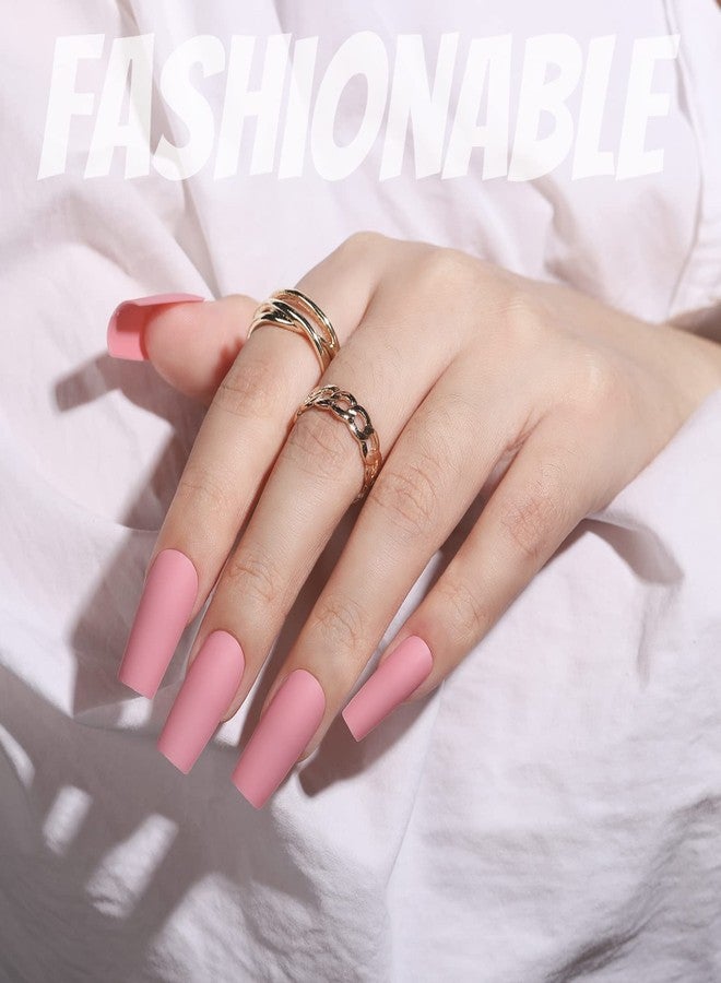 FANDAMEI Press on Nails Medium Square, 12 Packs 288PCS Acrylic Matte Square Fake Nails Full Cover Medium Length, Glue on Nails with 10g Nail Tips Glue, 12 Solid Color False Nails for Nail Art DIY - Image 3