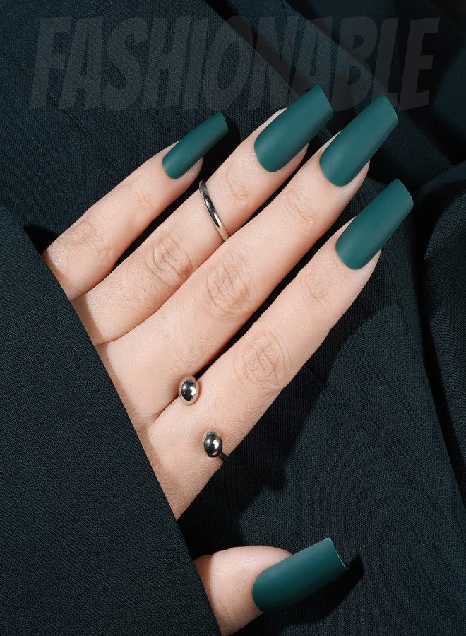 FANDAMEI Press on Nails Medium Square, 12 Packs 288PCS Acrylic Matte Square Fake Nails Full Cover Medium Length, Glue on Nails with 10g Nail Tips Glue, 12 Solid Color False Nails for Nail Art DIY - Image 4