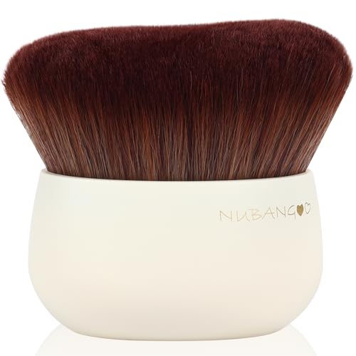 NUBANGOO Extra Large Body Makeup Brush,Tanning Brush, Self Tanner, Foundation Bronzer Brush Cream Powder liquid Foundation, Body Lotion, Self-tan Mousse, Face Neck Leg Full Body Blending Brush(White) - Image 5