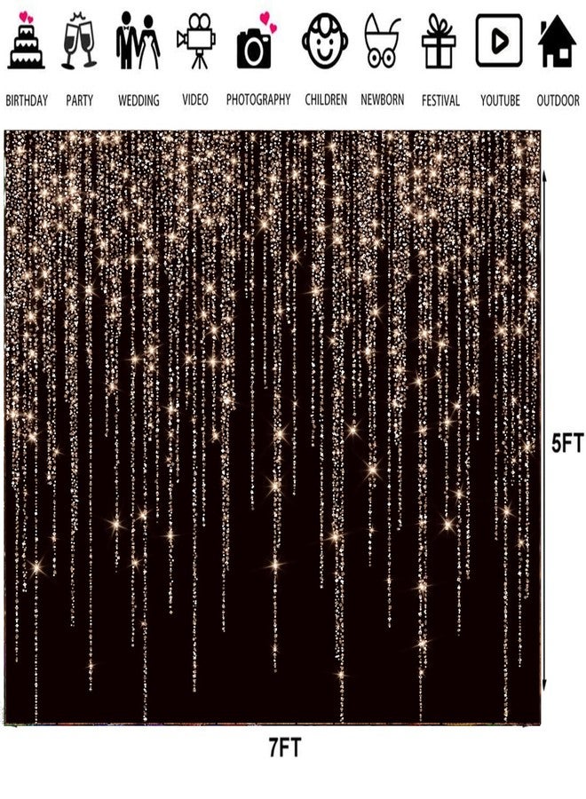 LTLYH 7x5ft Black and Gold Backdrop Golden Spots Backdrop Vinyl Photography Backdrop Vintage Astract Background for Family Birthday Party Newborn Studio Props 217 - Image 4