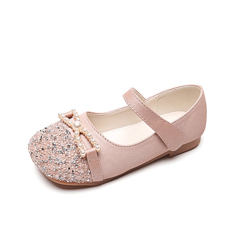 Girls Princess Shoes Crystal Rhinestone Spring Autumn Pink