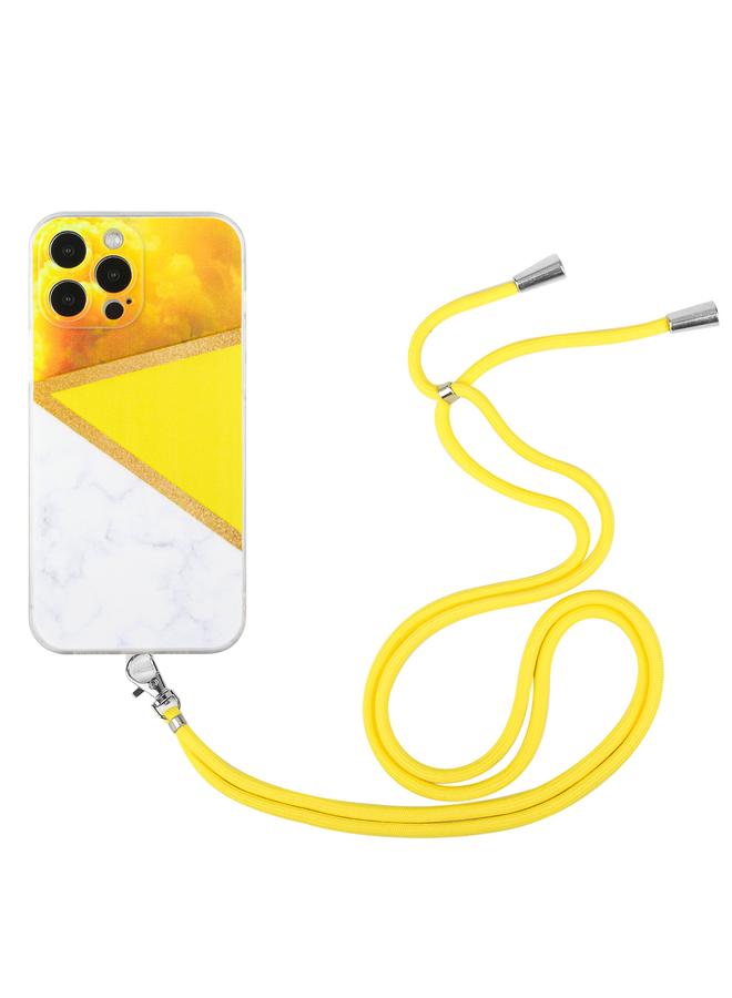 اس-توب جراب لهاتف iPhone 14 Pro مع حزام كتف من الرخام وغطاء TPU - Image 1