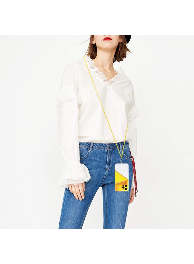 اس-توب جراب لهاتف iPhone 14 Pro مع حزام كتف من الرخام وغطاء TPU - Image 4