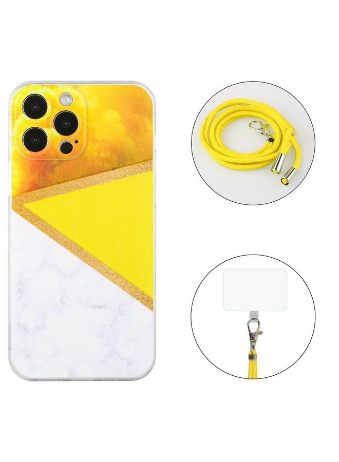 اس-توب جراب لهاتف iPhone 14 Pro مع حزام كتف من الرخام وغطاء TPU - Image 2