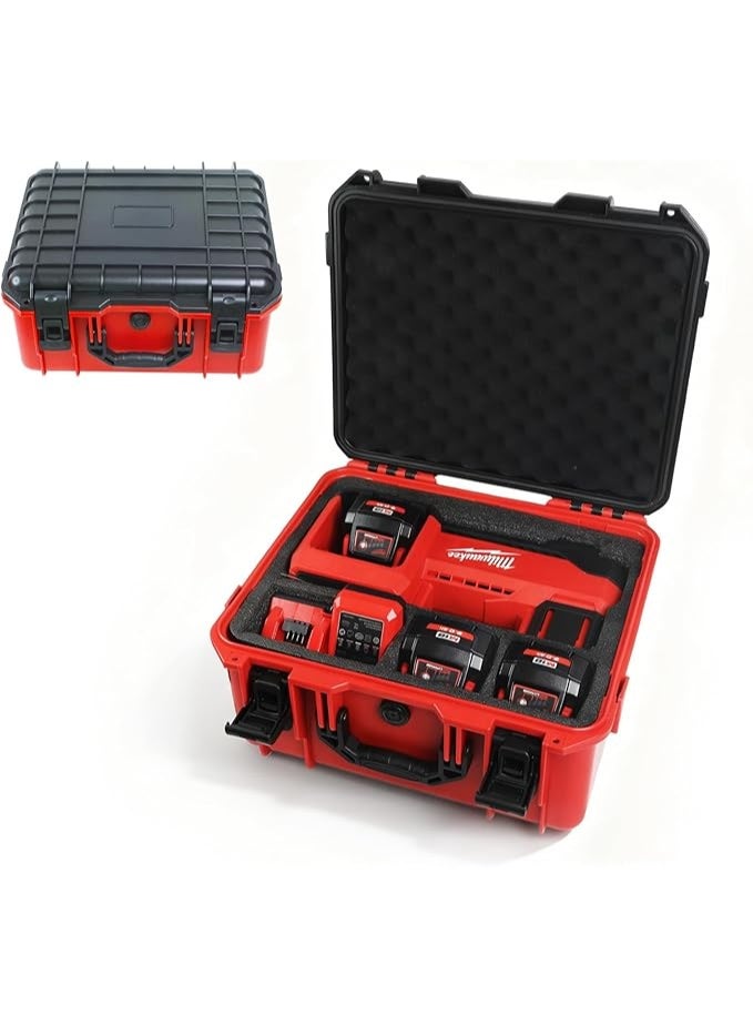 Milwaukee Waterproof Hard Case for Milwaukee M18 Inflator 2848-20, Air Compressor Storage Box, Red (Case Only) - Image 2