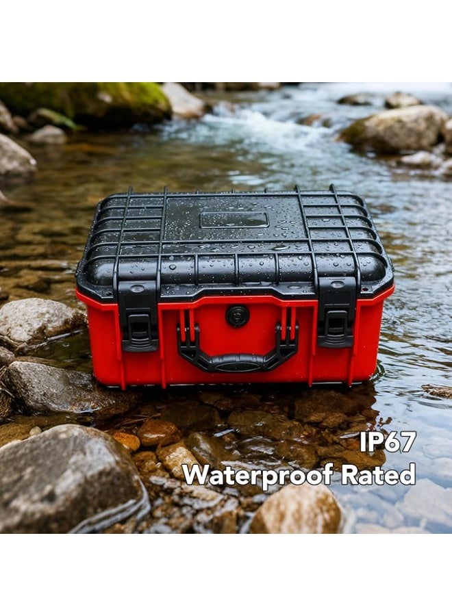 Milwaukee Waterproof Hard Case for Milwaukee M18 Inflator 2848-20, Air Compressor Storage Box, Red (Case Only) - Image 1