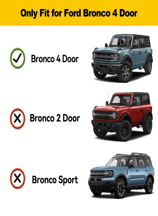 TTX LIGHTING Bronco 4-Door Cargo Liner - Custom Fit Trunk Mats for Ford Bronco 2021-2025 4 Door Cargo Mat All Weather Cargo Tray Black - Image 4
