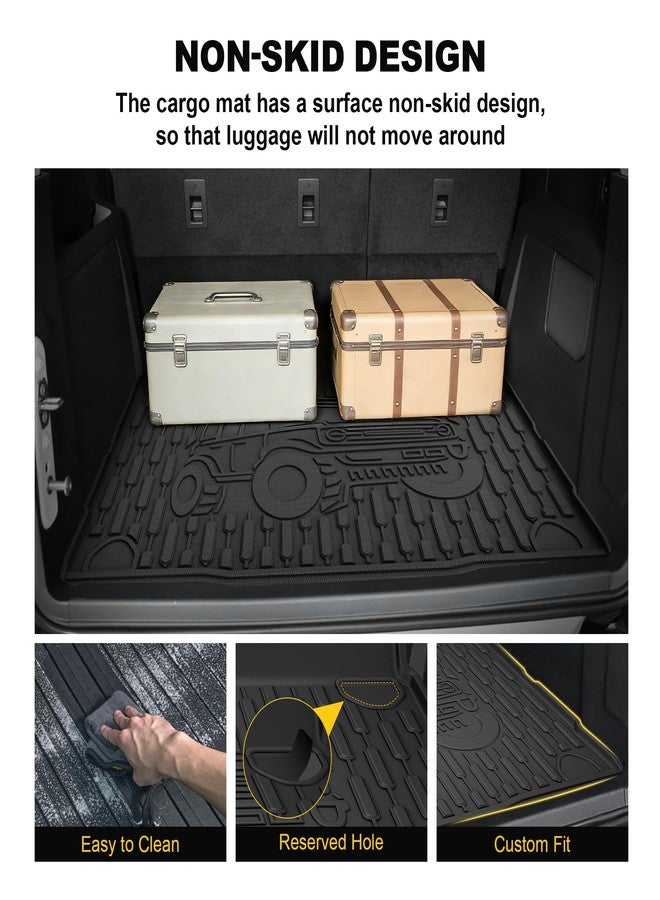 TTX LIGHTING Bronco 4-Door Cargo Liner - Custom Fit Trunk Mats for Ford Bronco 2021-2025 4 Door Cargo Mat All Weather Cargo Tray Black - Image 3