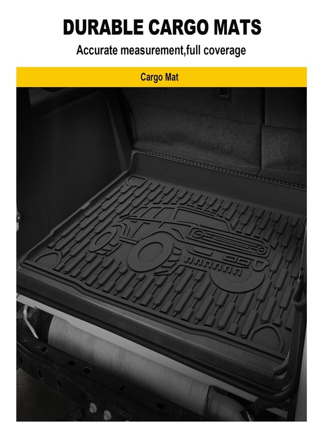 TTX LIGHTING Bronco 4-Door Cargo Liner - Custom Fit Trunk Mats for Ford Bronco 2021-2025 4 Door Cargo Mat All Weather Cargo Tray Black - Image 2
