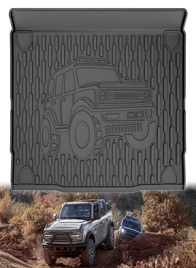TTX LIGHTING Bronco 4-Door Cargo Liner - Custom Fit Trunk Mats for Ford Bronco 2021-2025 4 Door Cargo Mat All Weather Cargo Tray Black - Image 1
