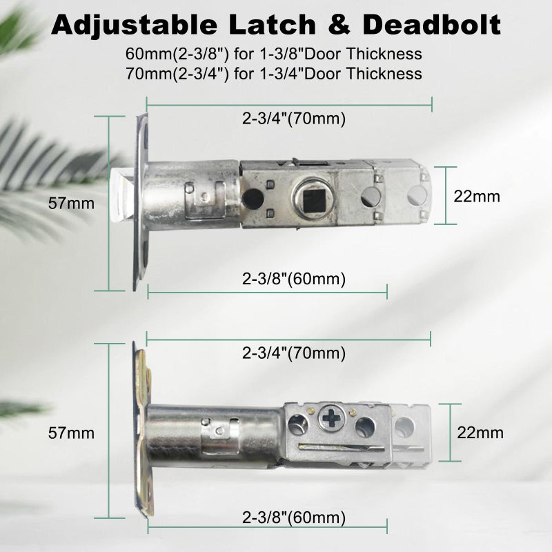 تي إم سي طقم مقابض باب المدخل الأمامي من Tmc موديش (طقم مقابض بمفتاح ومقابض وهمية، نيكل ساتان) - Image 4