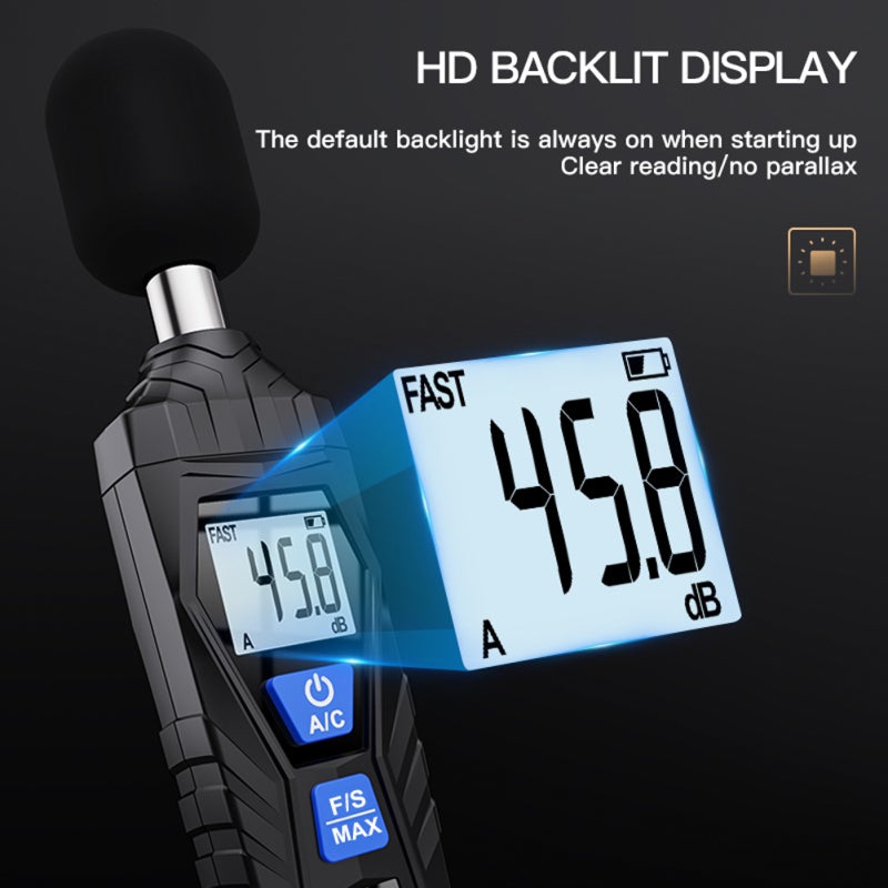 مقياس ضوضاء Mestek SL720 مقياس 30~130 ديسيبل جهاز قياس مقياس مستوى الصوت الصغير مониتور ديسيبل مؤشر مستوى الصوت - Image 2