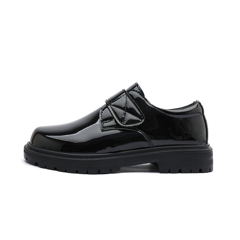 Boys Leather Shoes 2025 Spring Children'S Black Dance Small Leather Shoes British Style Baby Primary School Children Flower Boy Performance Shoes - Image 4