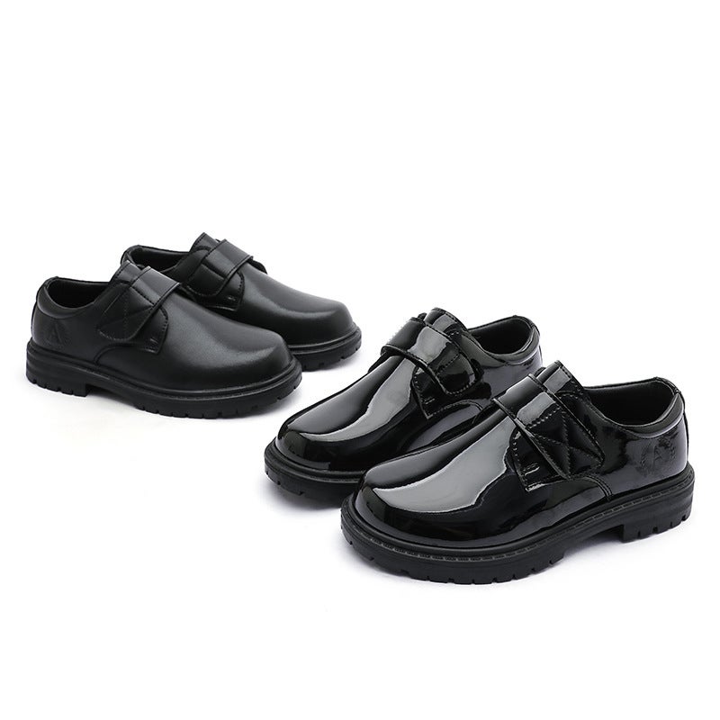 Boys Leather Shoes 2025 Spring Children'S Black Dance Small Leather Shoes British Style Baby Primary School Children Flower Boy Performance Shoes - Image 3