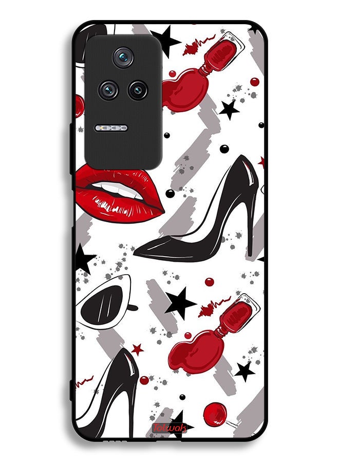 Tolwak Xiaomi Redmi K40S Protective Case Cover Lipstick And Shoes Art - Image 2