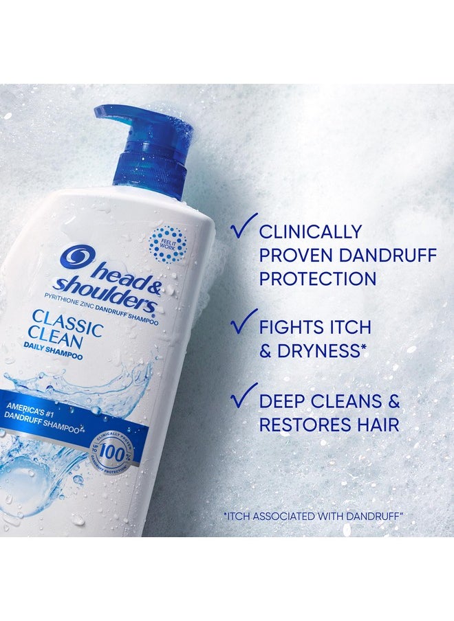 Head & Shoulders Head & Shoulders 2-in-1 Classic Clean Anti-Dandruff Shampoo & Conditioner Twin Pack, Paraben-Free, Color-Safe, Fresh Scent, 32.1 Fl Oz (Set of 2)  - Image 2