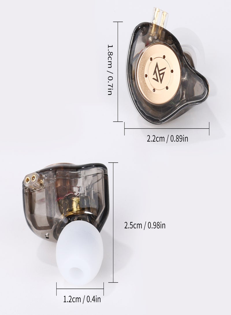 كي زد سماعات أذن KZ EDX Pro داخل الأذن مزودة بمراقبة المسرح ووحدة ديناميكية مغناطيسية مزدوجة وسماعات أذن صدمات باس مع كابل قابل للفصل 0.75 مم وسماعة رأس سلكية مريحة (مع ميكروفون) - Image 2