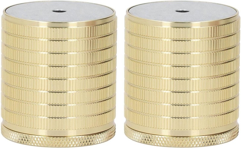 Table Leg Risers Adjustable Height 43-75mm Aluminum Alloy 2Pcs Furniture Feet Support - Strong Load Bearing, No Screws Design, Ideal for Sofa and Bed Frame Support (Bright Gold) - Image 1