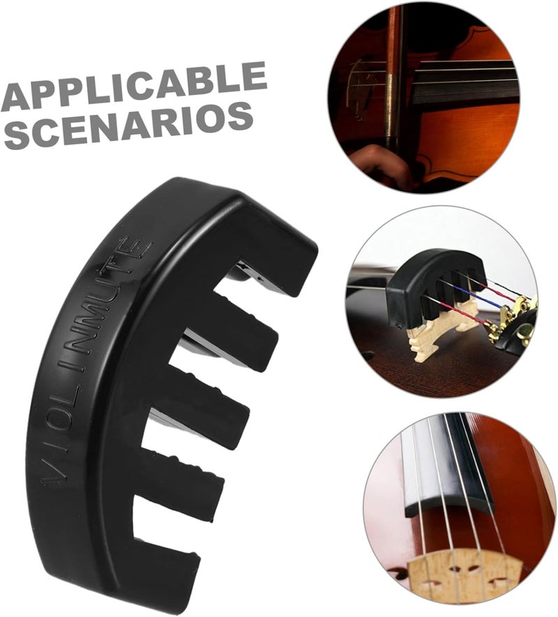 TOYANDONA Portable Violin Mute Lightweight Rubber Mute with Five-claw Design for Sound Reduction for Practice and Quiet Performances Essential Violin Accessory - Image 3