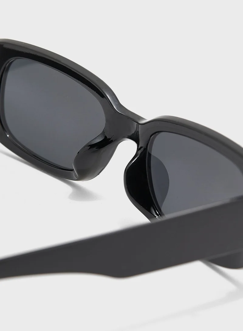 ELLA Wide Square Frame Sunglasses