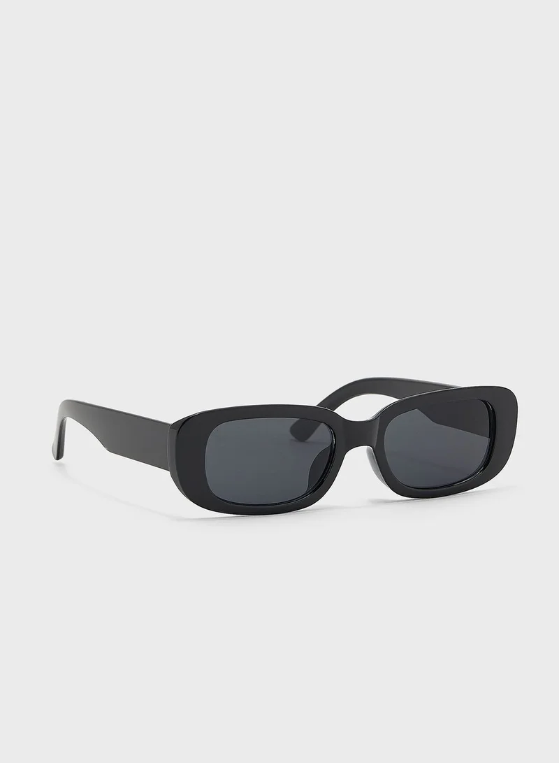ELLA Wide Square Frame Sunglasses