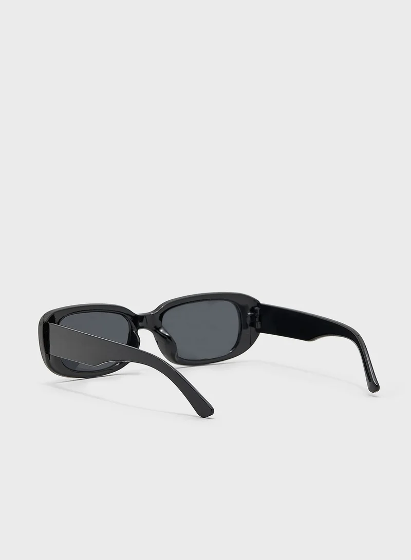 ELLA Wide Square Frame Sunglasses