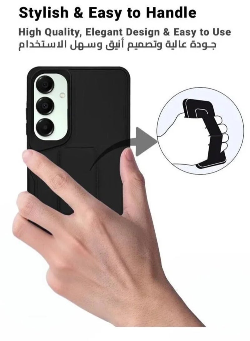 Case Cover For Samsung Galaxy A16 / A16 G With Magnetic Hand Grip 3 in 1 Black - Image 3