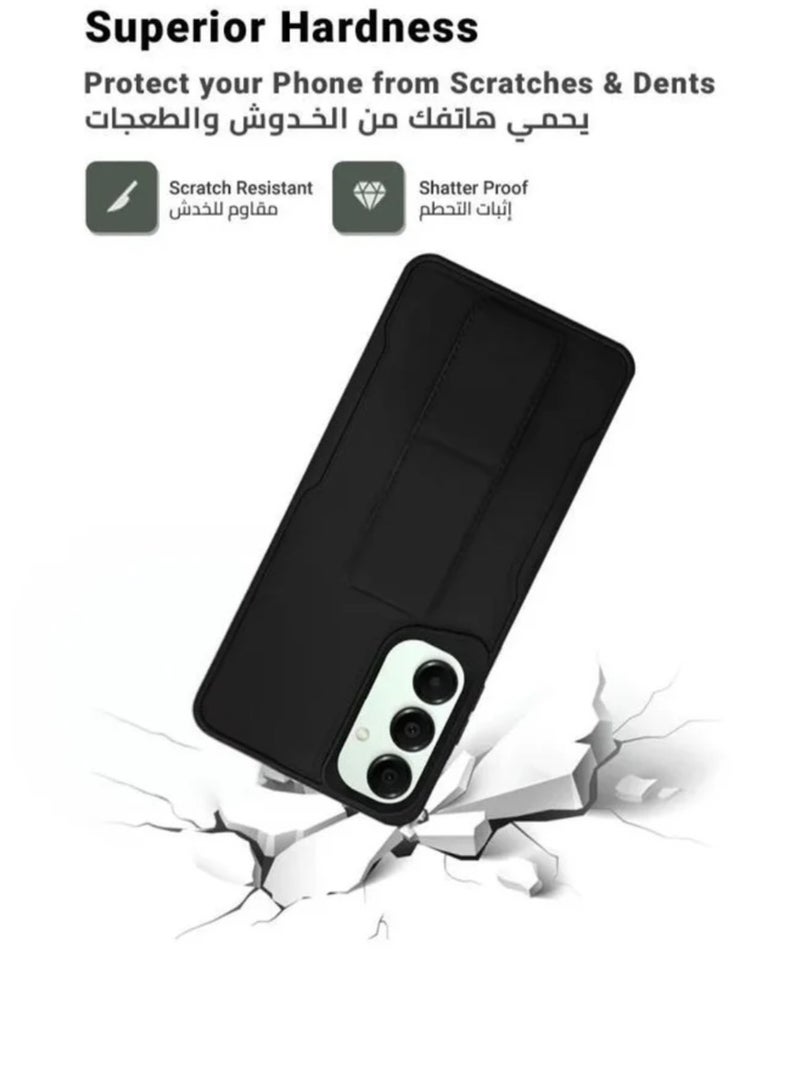 Case Cover For Samsung Galaxy A16 / A16 G With Magnetic Hand Grip 3 in 1 Black - Image 4