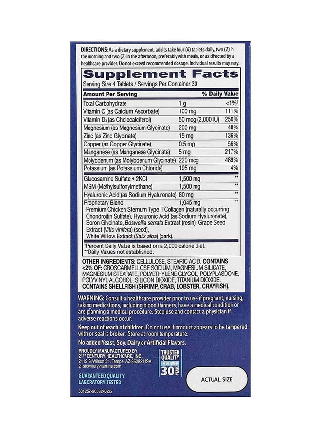 21st Century Arthri-Flex Advantage  - 120 Tablets - Image 4