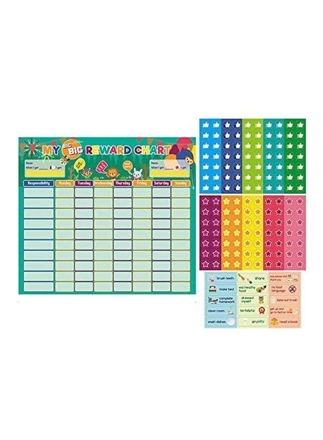 Reward Chart Self-Discipline Table Record Star Stickers Set - Image 1