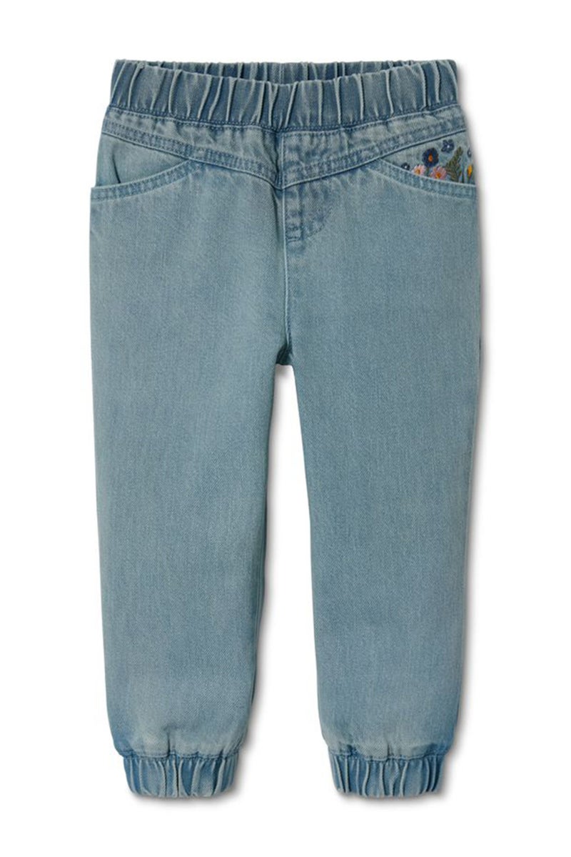 Tchibo جينز مغسول للفتيات مع جيب أمامي، أزرق فاتح - Image 2