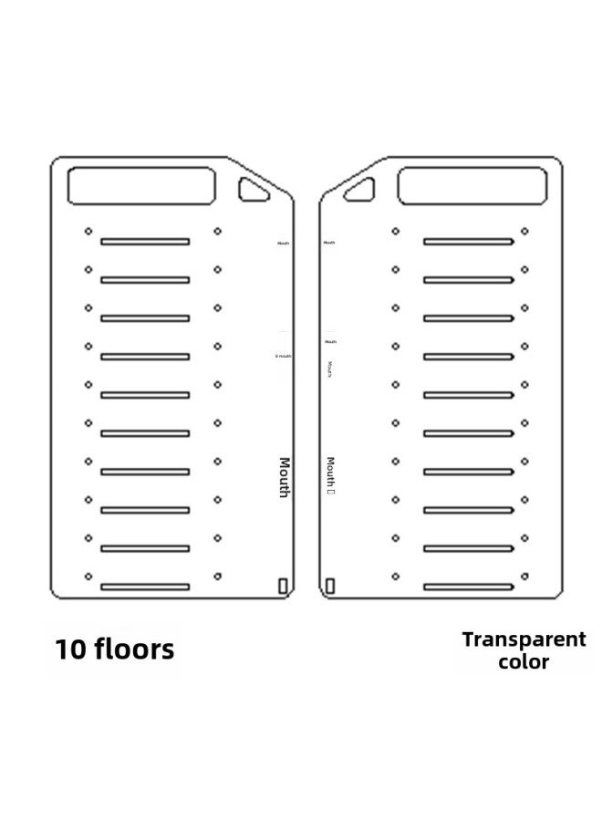 Hard Disk Rack Extension Rack Mechanical Hard Disk Cage Bracket External Hard Disk Rack 3.5 Desktop Transparent Acrylic Hard Disk Box-Color:10 Layers Transparent  - Image 1