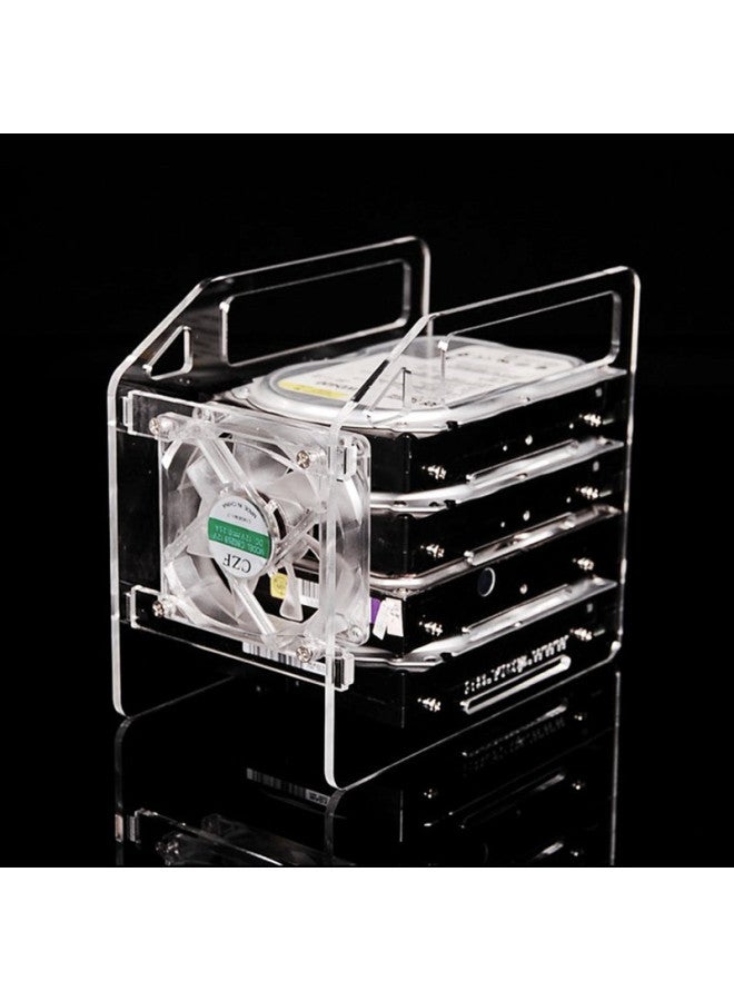 Hard Disk Rack Extension Rack Mechanical Hard Disk Cage Bracket External Hard Disk Rack 3.5 Desktop Transparent Acrylic Hard Disk Box-Color:10 Layers Transparent  - Image 3