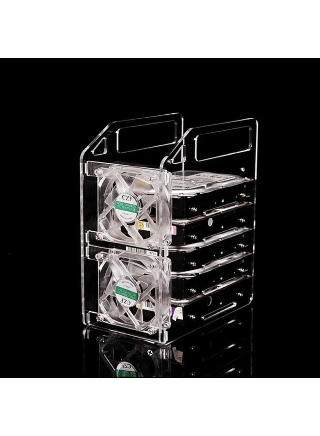 Hard Disk Rack Extension Rack Mechanical Hard Disk Cage Bracket External Hard Disk Rack 3.5 Desktop Transparent Acrylic Hard Disk Box-Color:10 Layers Transparent  - Image 4