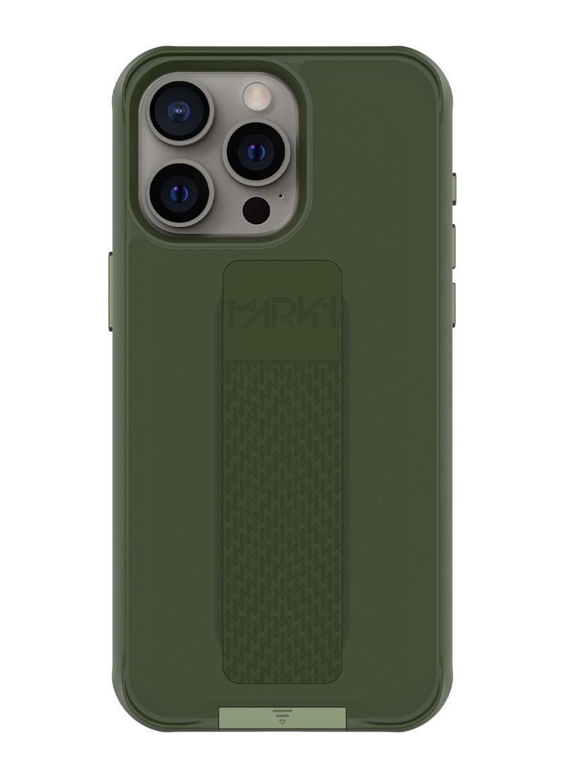 MARVN iPhone 14 Case by MARVN Special Case for iPhone 14/14Plus/14 Pro/14 Pro Max – Olive Green, Full Shockproof Protection, Slim Design, Retractable Kickstand, Wireless Charging Compatibility, Raised Camera & Screen Protection  - Image 3