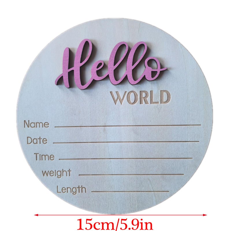 Avocado Green Wooden Name Sign Newborn Birth Announcement Board Photography Prop - Image 4