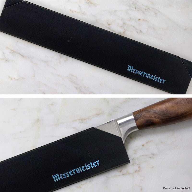 Messermeister Messermeister 10” Chef’s Edge-Guard, Black - Fashionable & Functional Knife Protector for Chef’s & Wide-Blade Knives - 2 Blade Entry Notches - 10.5” x 1.9375”  - Image 4