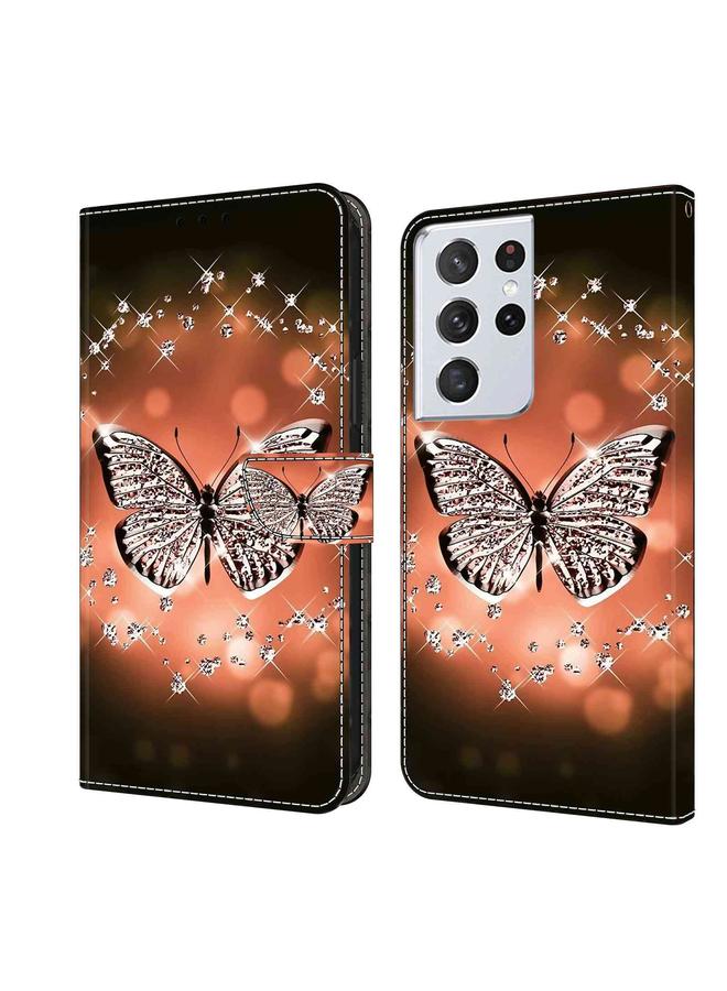 S-TOP Case For Samsung Galaxy S21 Ultra Crystal 3D Shockproof Protective Leather Phone Case - Image 1