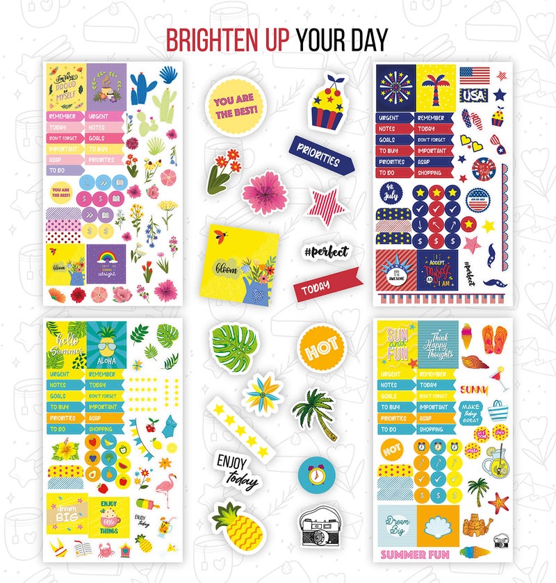 Vladi Creative [Expanded] Vladi Creative Aesthetic Monthly Planner Stickers – 1397 pcs / 23 Sheets – Seasonal, Holiday, Productivity & Decorative Stickers for Women – Perfect for Calendars, Journals, & Scrapbooking - Image 3