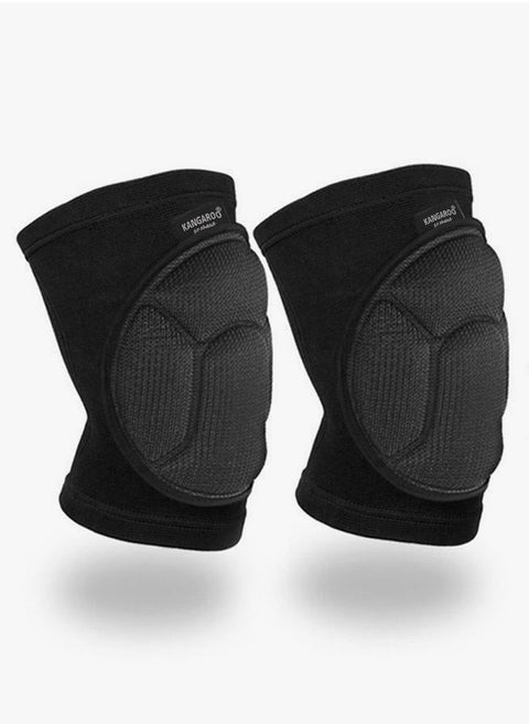 2-Piece Knee Protective Rubber Brace Set