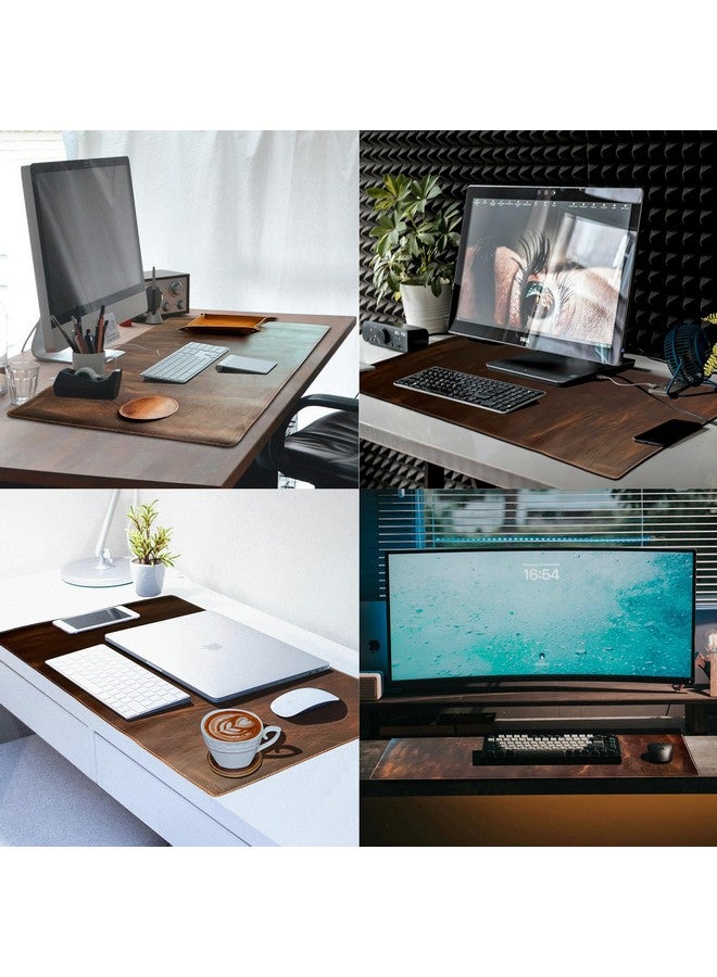 Rustic Town Leather Desk Mat Desk Pad - Full Grain (32x16) Leather Desk Cover Blotter & Protector - Large Computer Keyboard Gaming Table Mat - Desktop Accessories Mouse Pad for Laptop, Office & Home  - Image 5