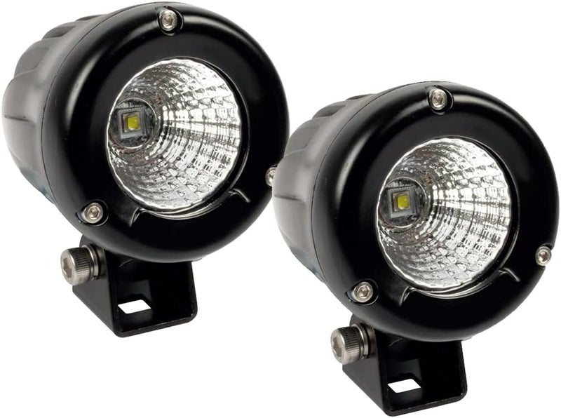 Lightronic Offroad 2.6" Round Motorcycle LED Fog Light Pods, 6000K Cool-White Long Range Flood Beam, Rugged Die-Cast Aluminum Housing, Corrosion Resistant Waterproof, 12V/24V DC, 2-Pack - Image 1