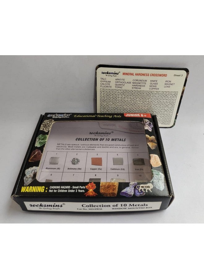 rocksmins Me10Wm Metals Collection (Collection Of 10 Basic Metals) For Education School Education Samples Activity Geology Earth Science Memory Great Educational Stem Toys For Kids,Multicolor - Image 4