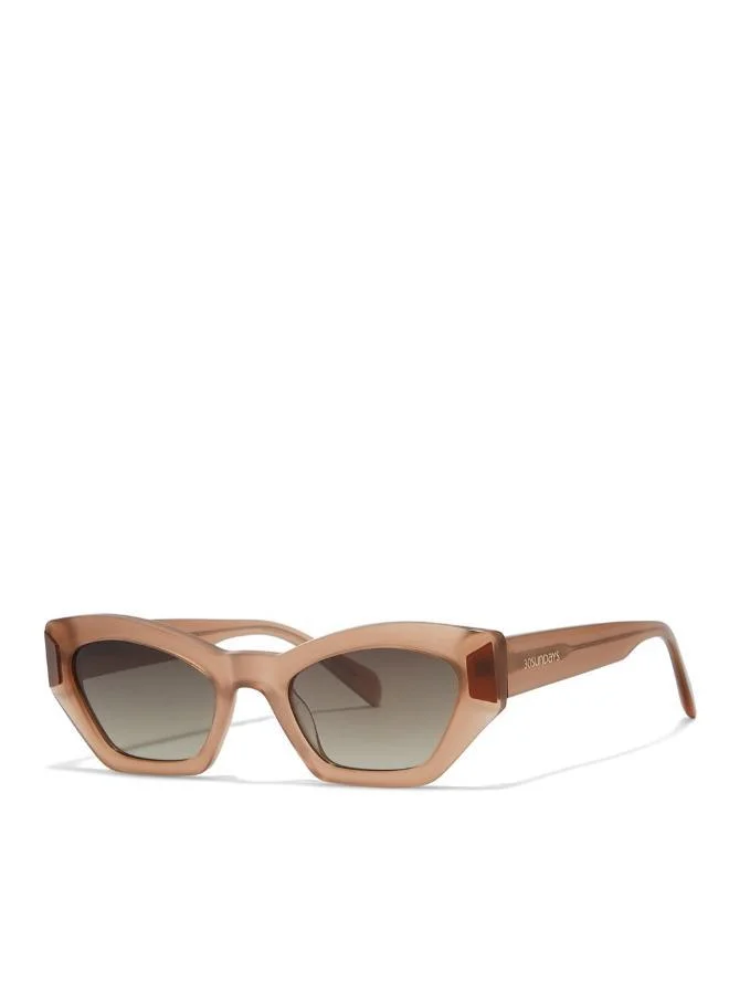 30 سندايز نظارات شمسية فالرا نسائية عين القطة حماية من الأشعة فوق البنفسجية  بيج بني