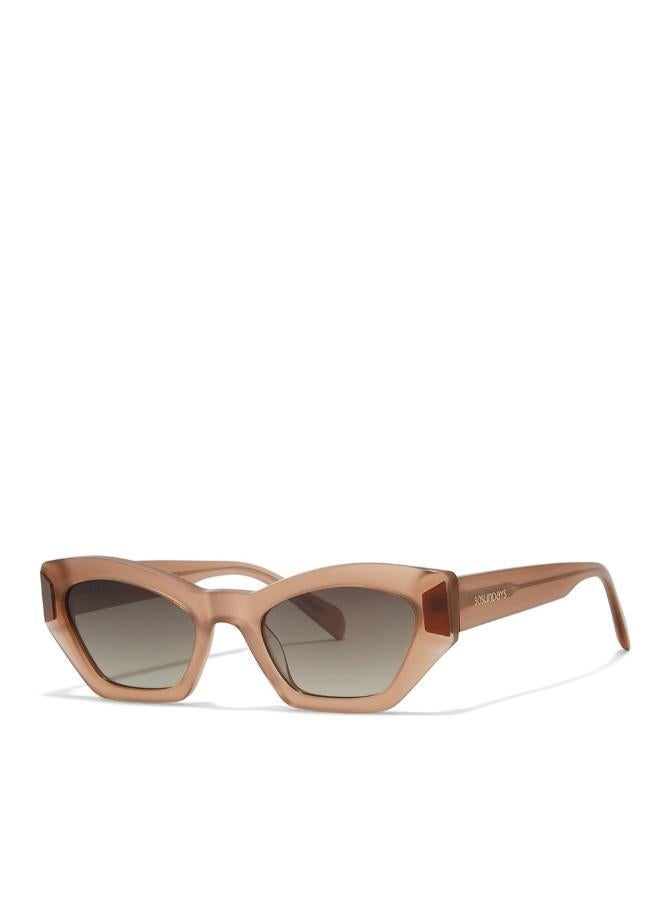 30Sundays FALERA,Women Sunglasses, Cat Eye Sunglasses, UV Protection: UV400 (Beige,Brown) - Image 1