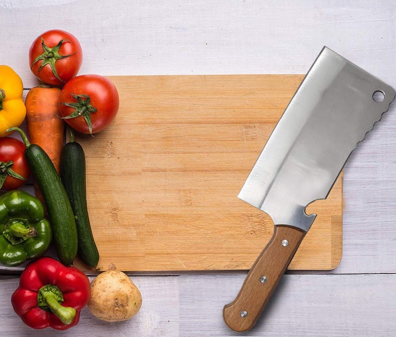 CEUTA Sharpener Knife Chapad Stainless Steel 95 inch Vegetable Meat Cleaver Chopping Knife Chef Butcher Multipurpose Use for Home Kitchen or Restaurant - Image 5